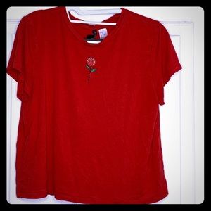 Red H&M graphic tee